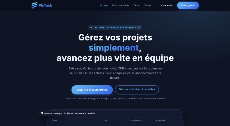 Aperçu du projet Flotask