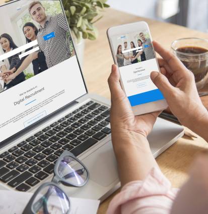 Happiness Asian Woman working from home using laptop online meeting in home office